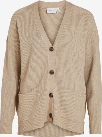 VILA Gebreid vest 'RIL' in Beige: voorkant