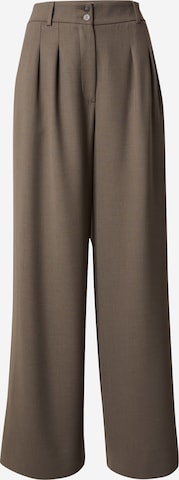 FIVEUNITS Wide leg Pleat-Front Pants 'Karen' in Brown: front