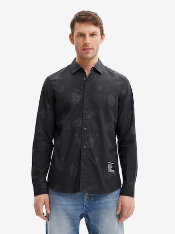 Desigual Regular fit Button Up Shirt 'Man' in Black: front