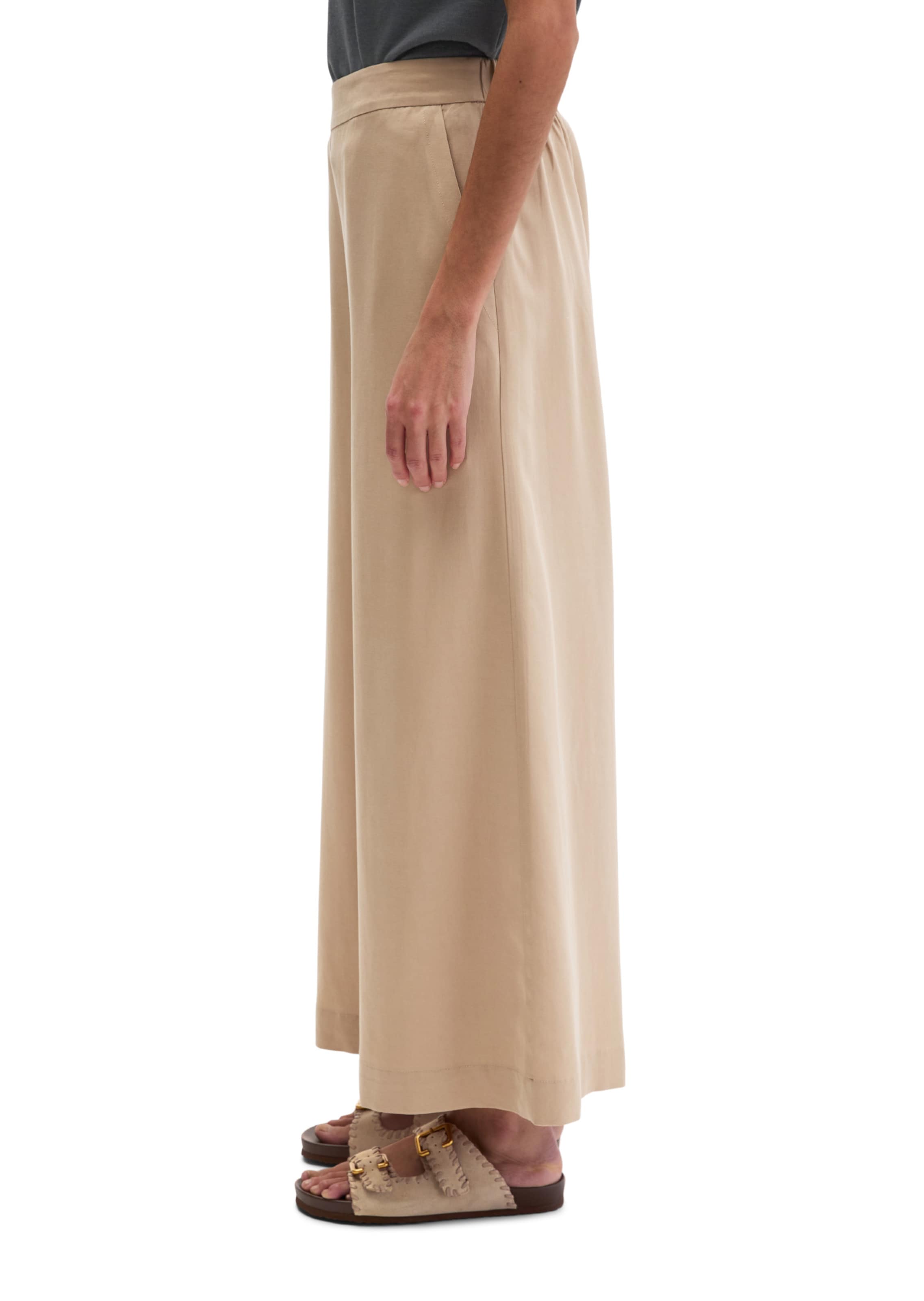 Wide Leg Pantalon Marc O'Polo en beige