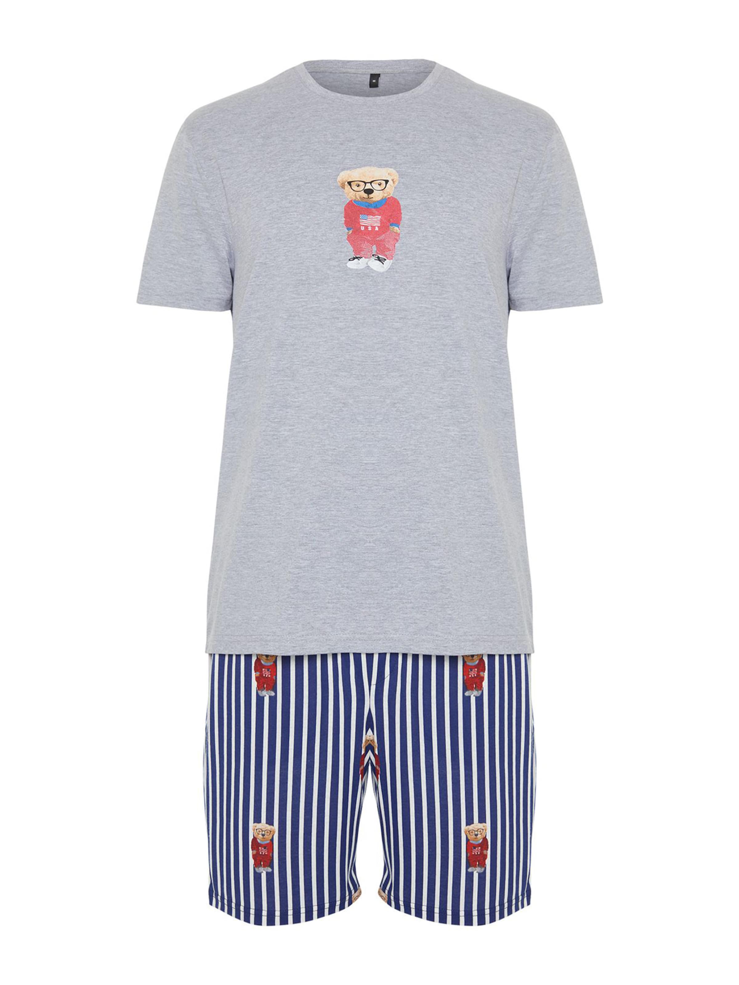 Trendyol Pyjama kurz in Grau: Vorderseite