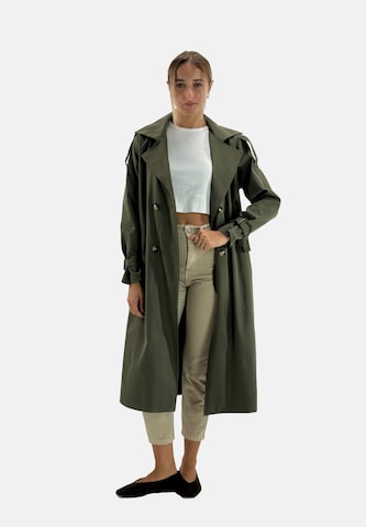 Manteau mi-saison Elara en vert