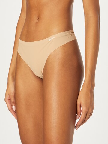 DKNY Intimates Thong in Beige: front