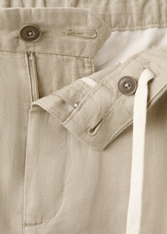 MANGO MAN Slim fit Pleat-Front Pants 'Romelino' in Beige