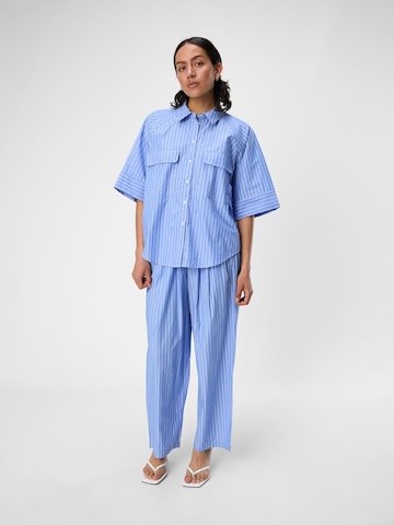 OBJECT - Pierna ancha Pantalón 'POPLINA' en azul