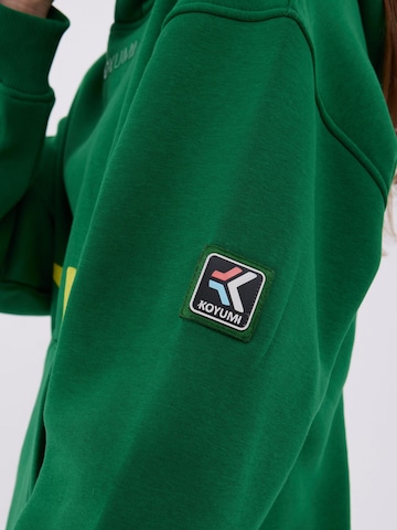 Koyumi Sweatshirt 'Unisex Oversize Hoodie – 3-Faden Stoff, innen angeraut, Suheyla Love it' in Green