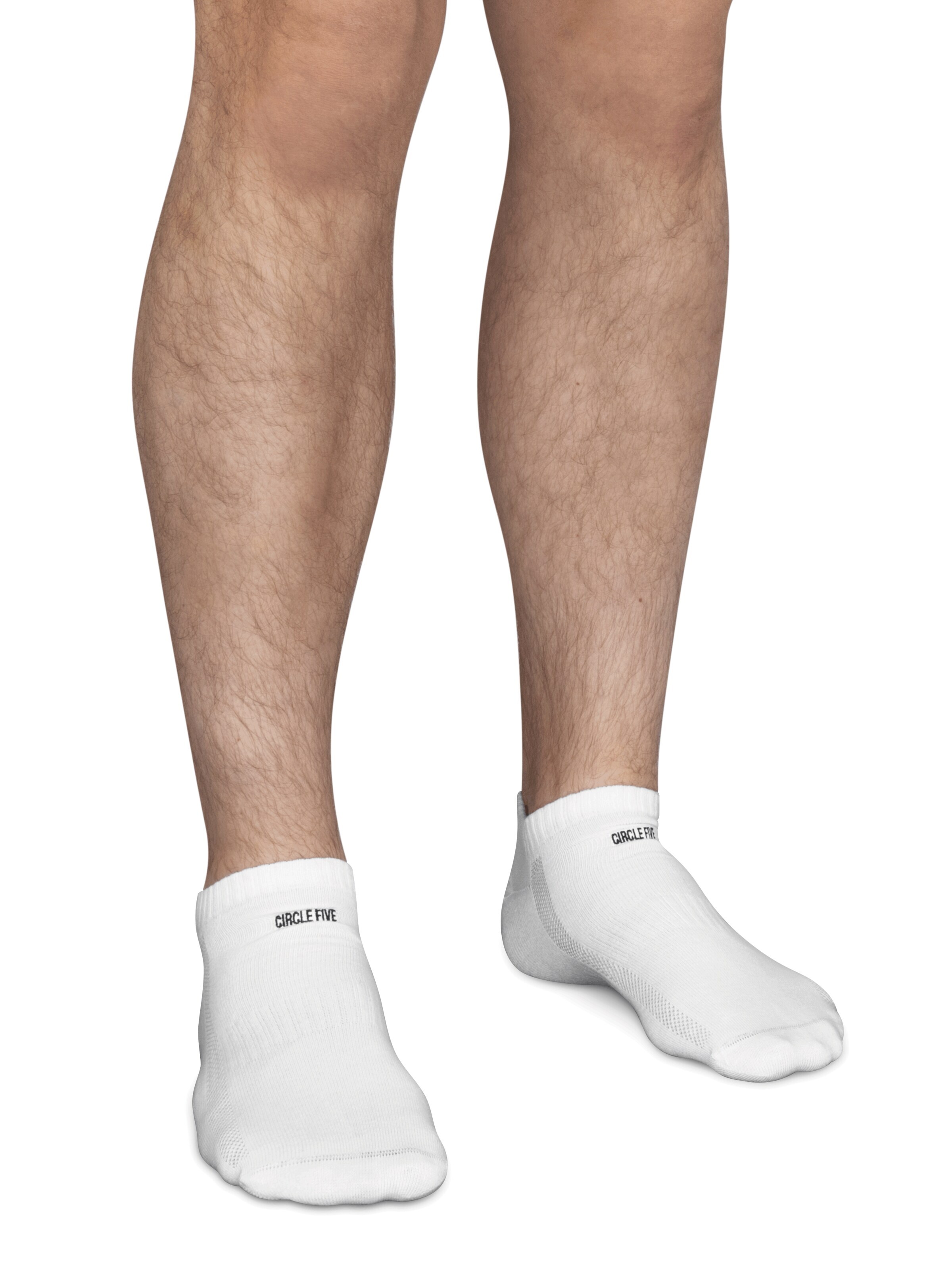 Circle Five Ankle socks '6 Paar Sneaker-Socken Silikongrip ohne verrutschen' in White: front