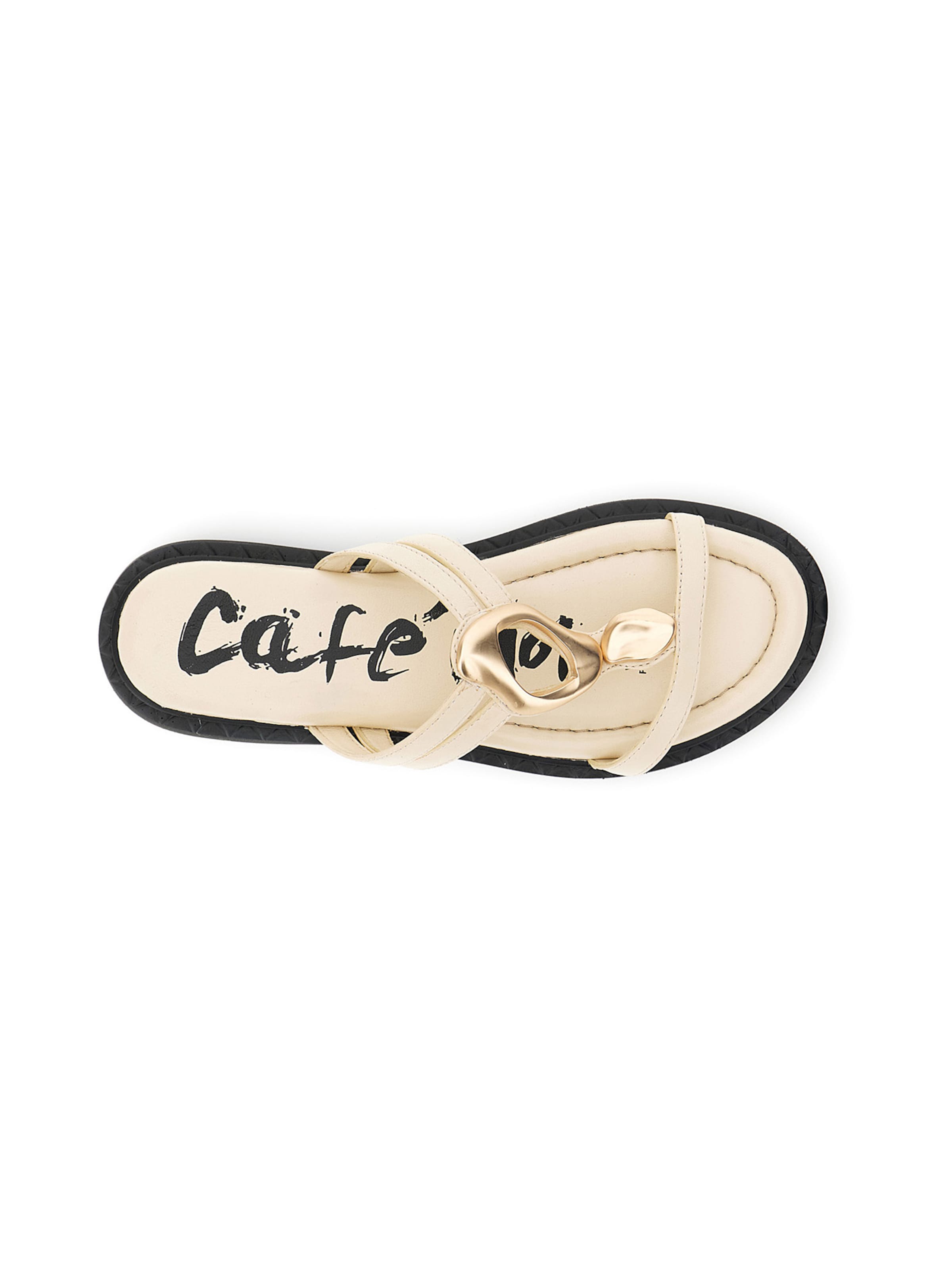 Pantoufle CAFè NOIR en blanc