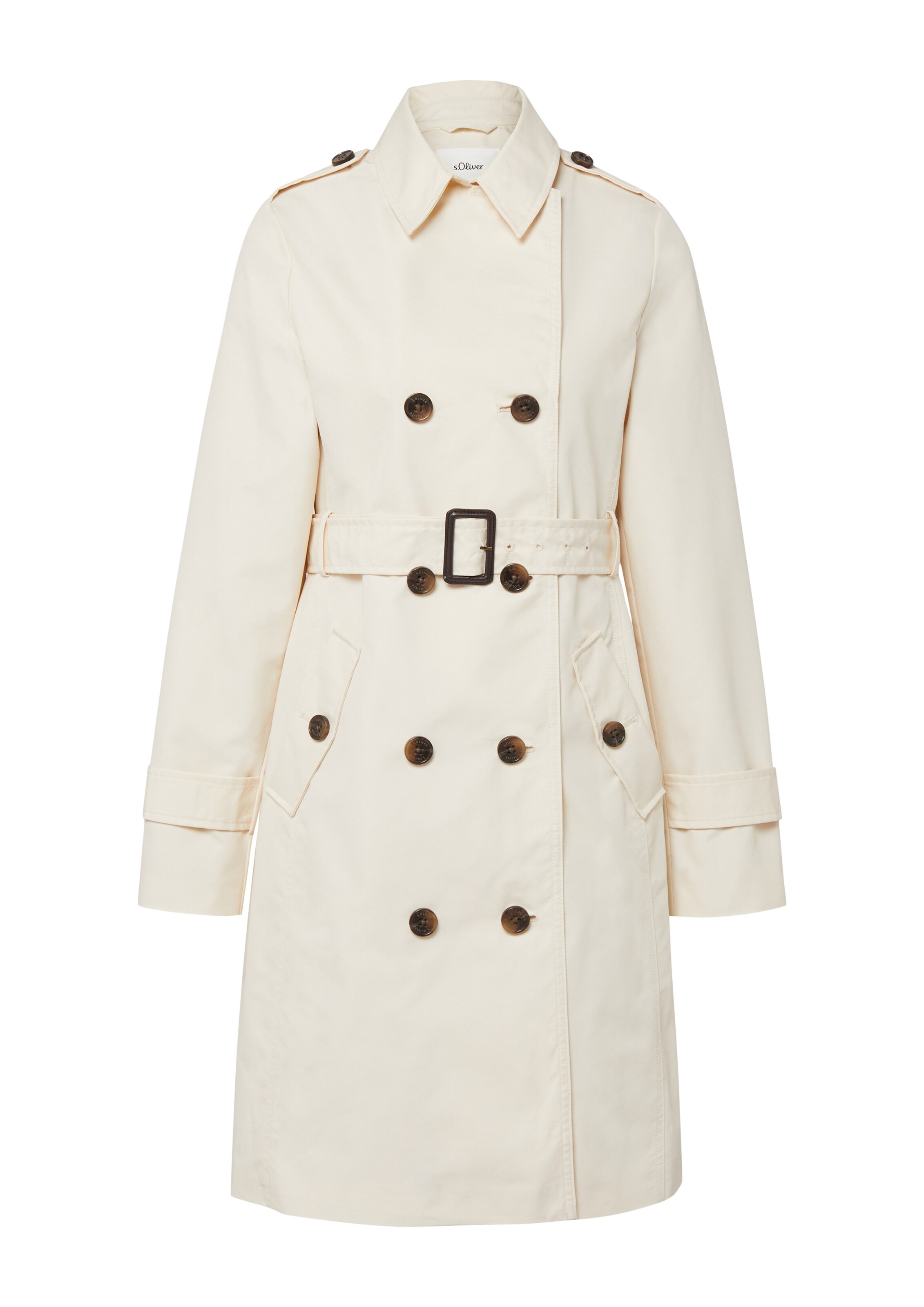 s.Oliver Between-seasons coat in Beige: front