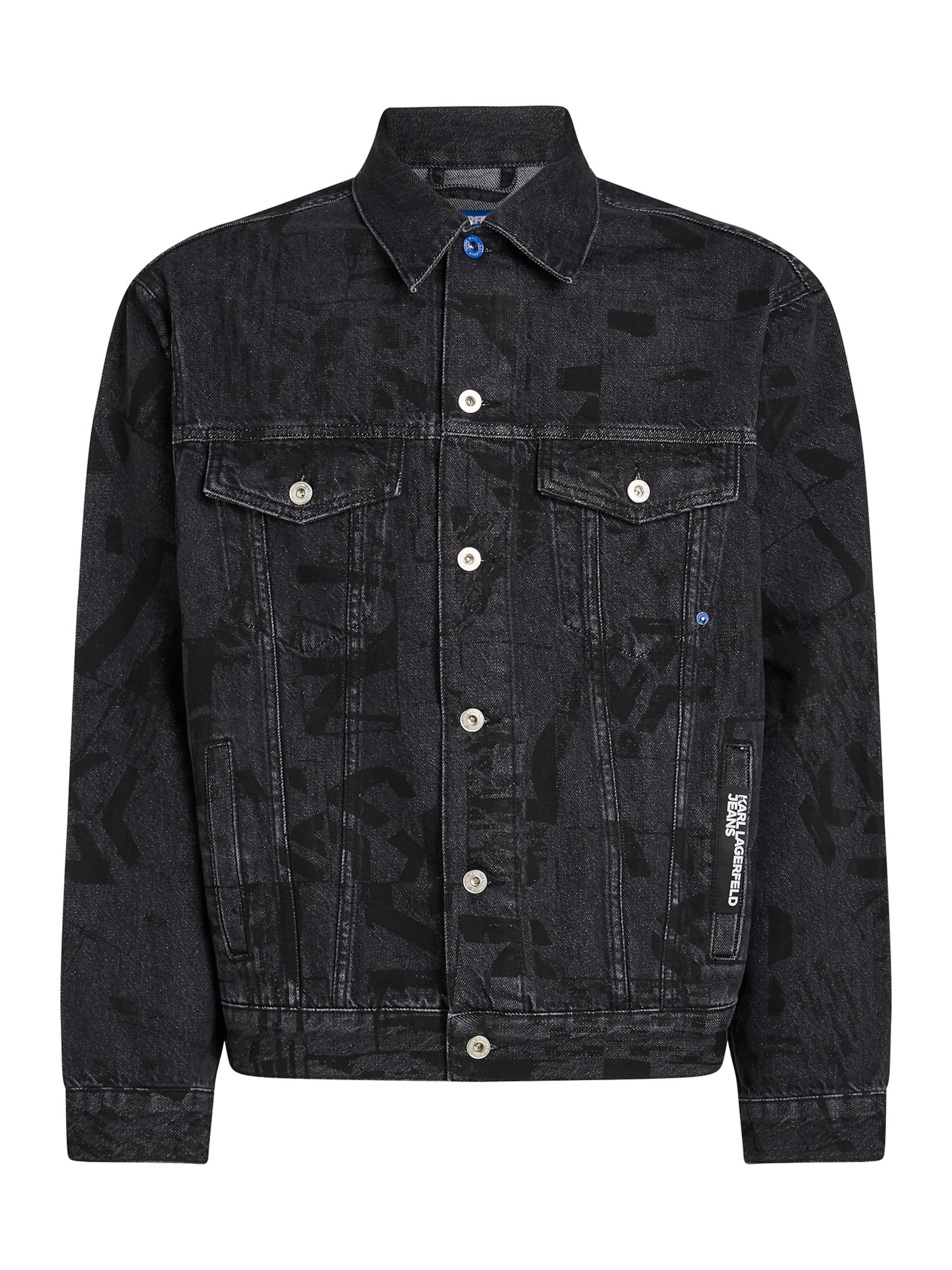 KARL LAGERFELD JEANS - Casaco meia-estação em preto: frente