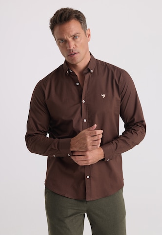 Felix Hardy Regular fit Риза в кафяво
