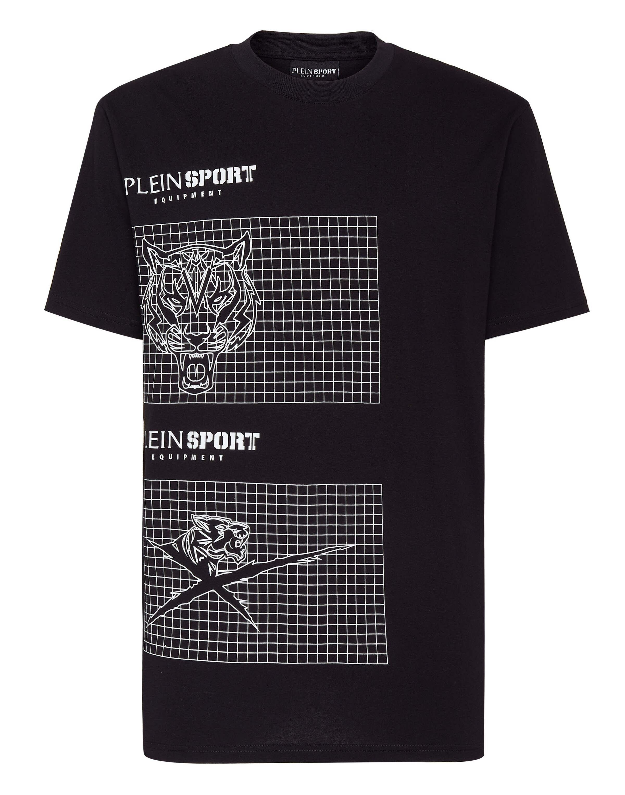 Maglietta 'Tiger' di Plein Sport in nero: frontale