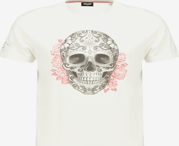 T-Shirt 'Calabera' Deeluxe en blanc : devant