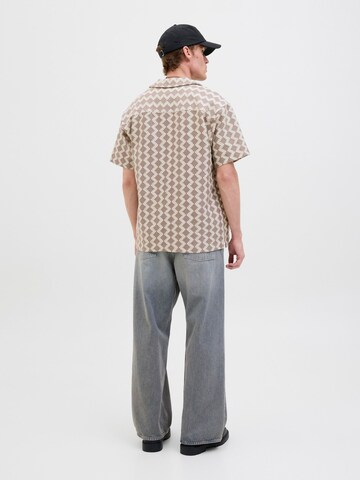 JACK & JONES Классический крой Рубашка 'JORSummer Luke' в Коричневый
