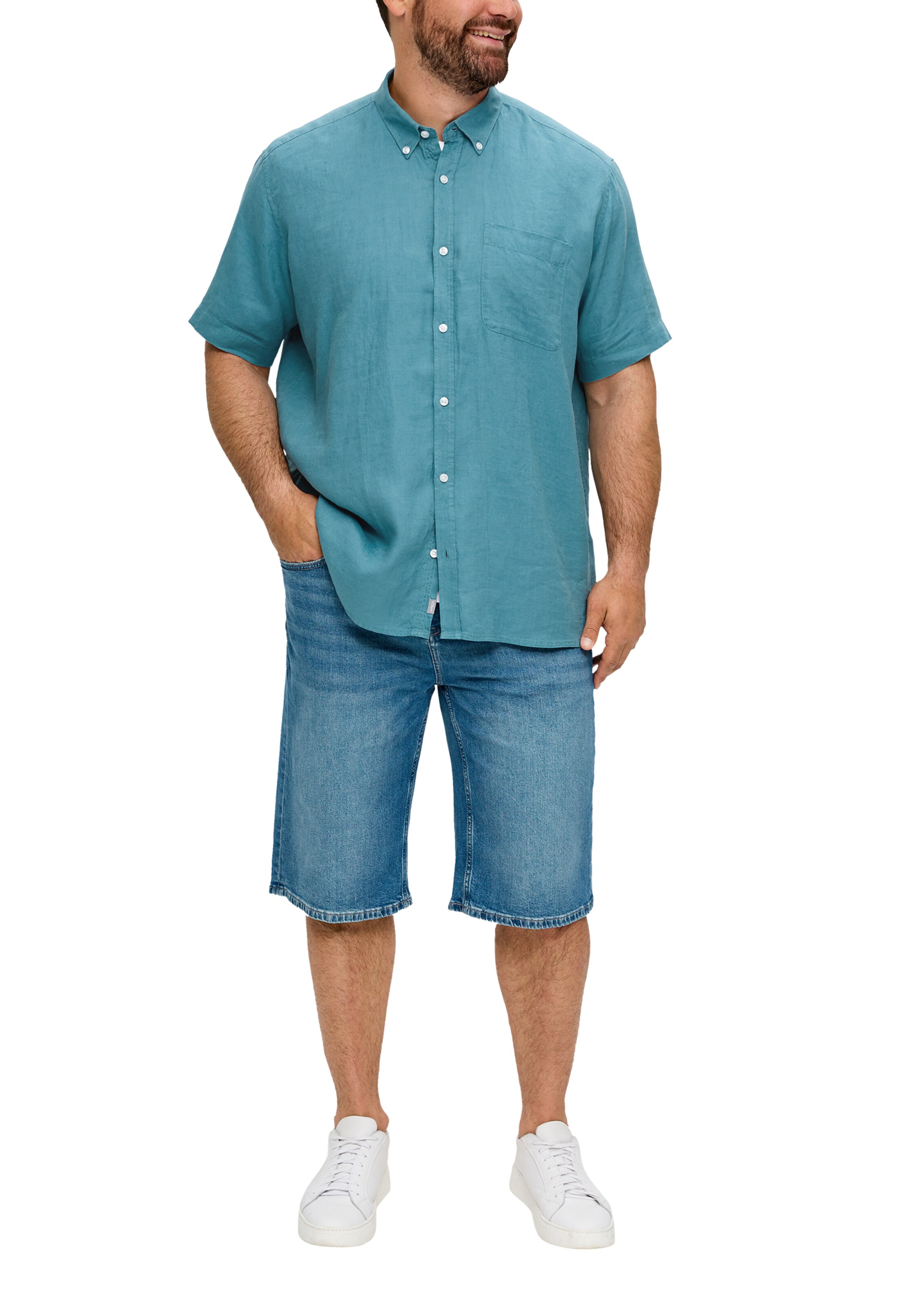 s.Oliver Men Big Sizes Regular Fit Hemd in Grün