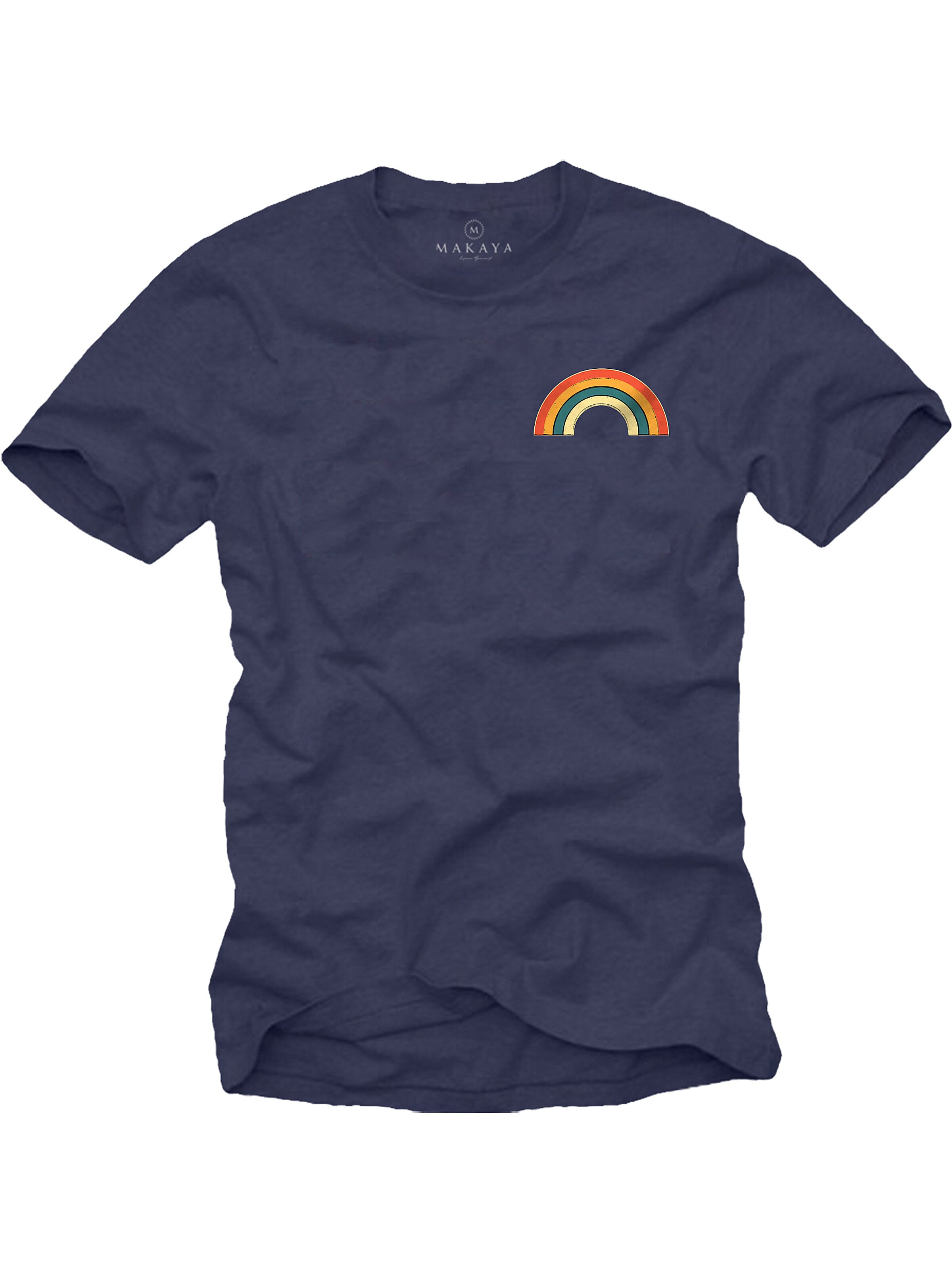 MAKAYA Shirt 'Rainbow' in Blue: front
