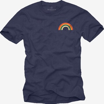 MAKAYA Shirt 'Rainbow' in Blue: front