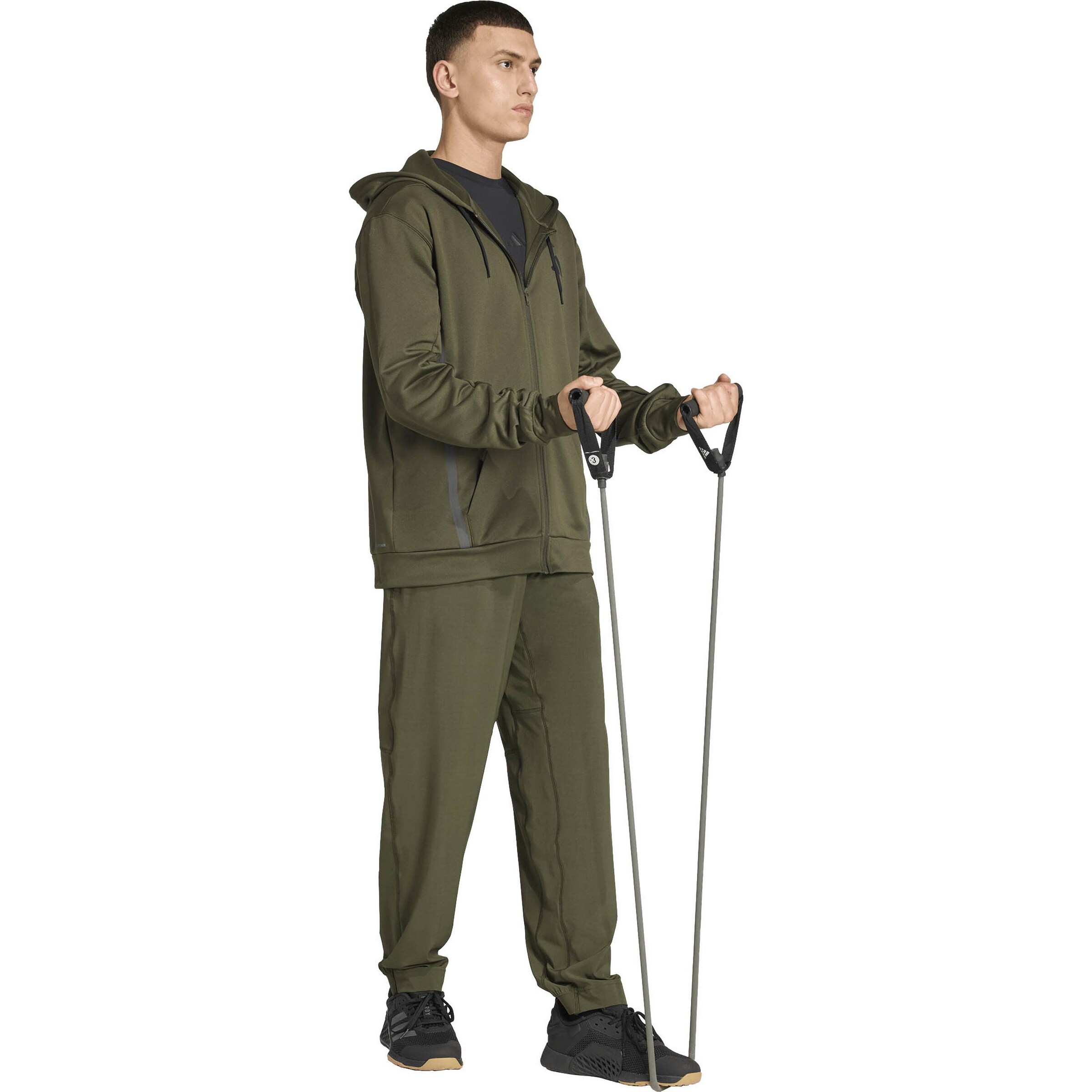 ADIDAS PERFORMANCE Tapered Workout Pants 'Training Essentials' in Green