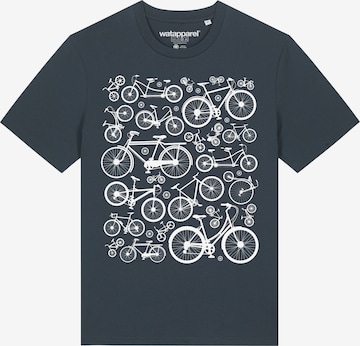 Watapparel T-Shirt ' Fahrräder ' in Grau: Vorderseite