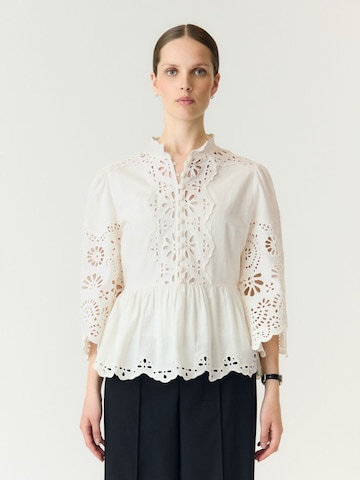 YAS Blouse 'YASGinga' in Beige: voorkant