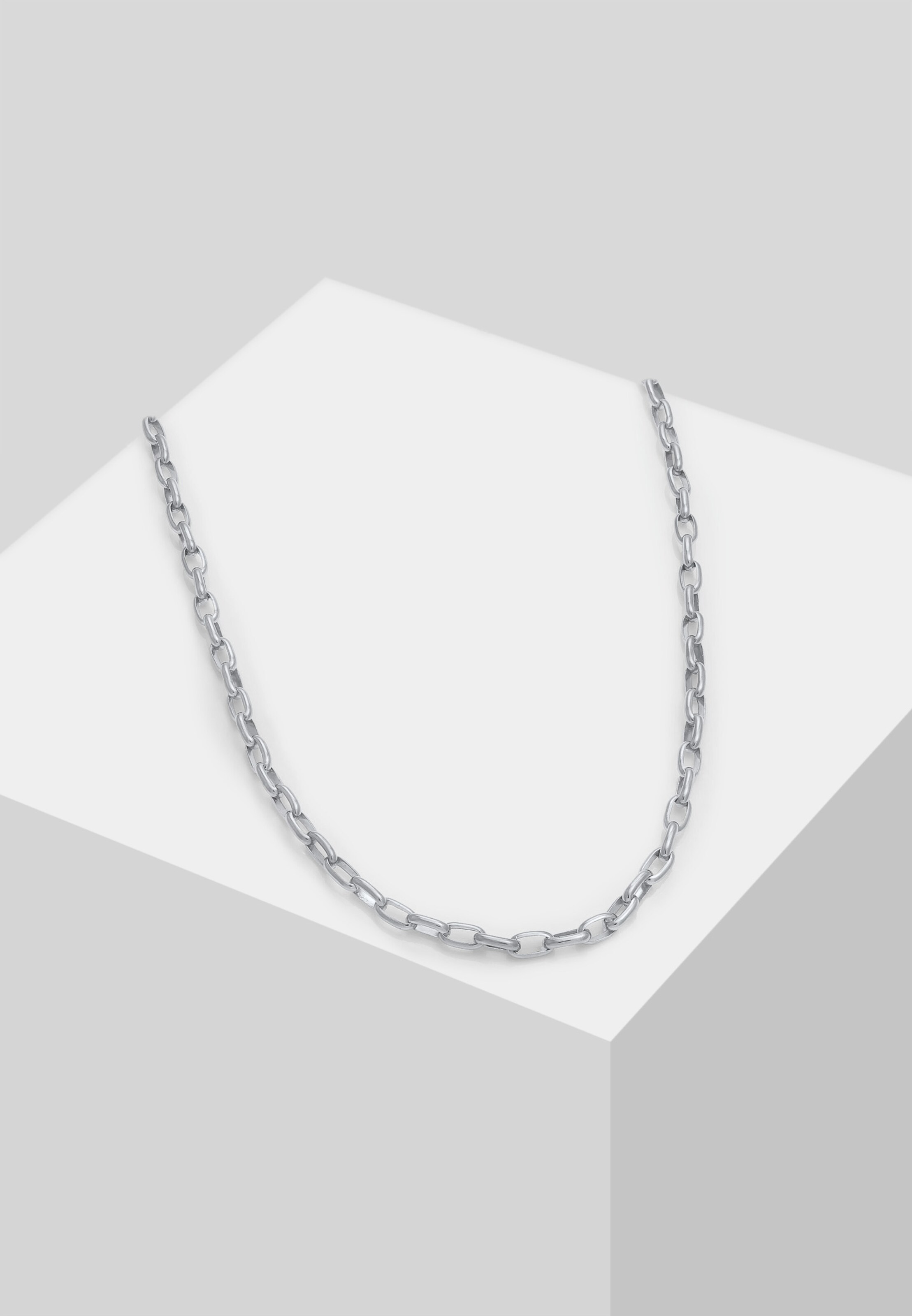 KUZZOI Halskette Basic Kette in Silber