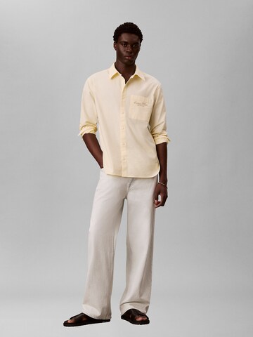 Calvin Klein Jeans Regular Fit Hemd in Gelb