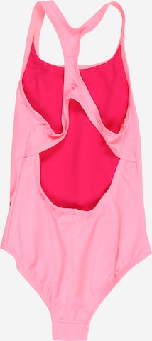NIKE Bustier Sportbadeanzug in Pink