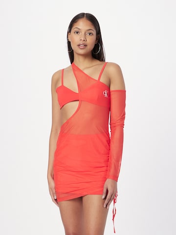 Calvin Klein Jeans Dress in Red: front