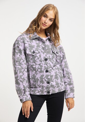 Veste mi-saison MYMO en violet : devant