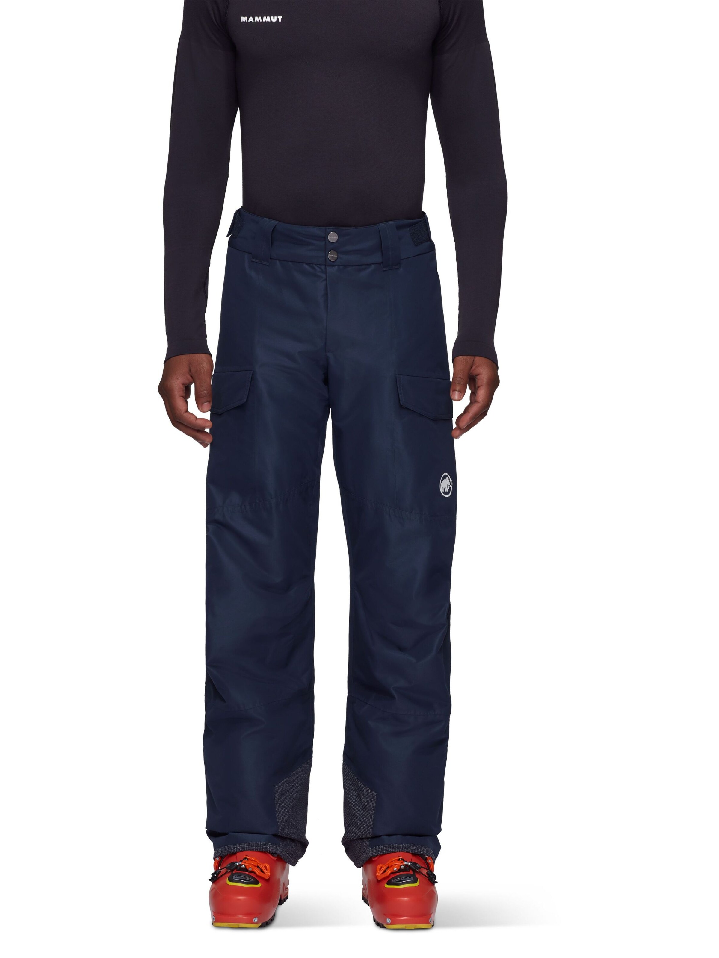 MAMMUT Regular Workout Pants 'Fall Line HS Thermo' in Blue: front