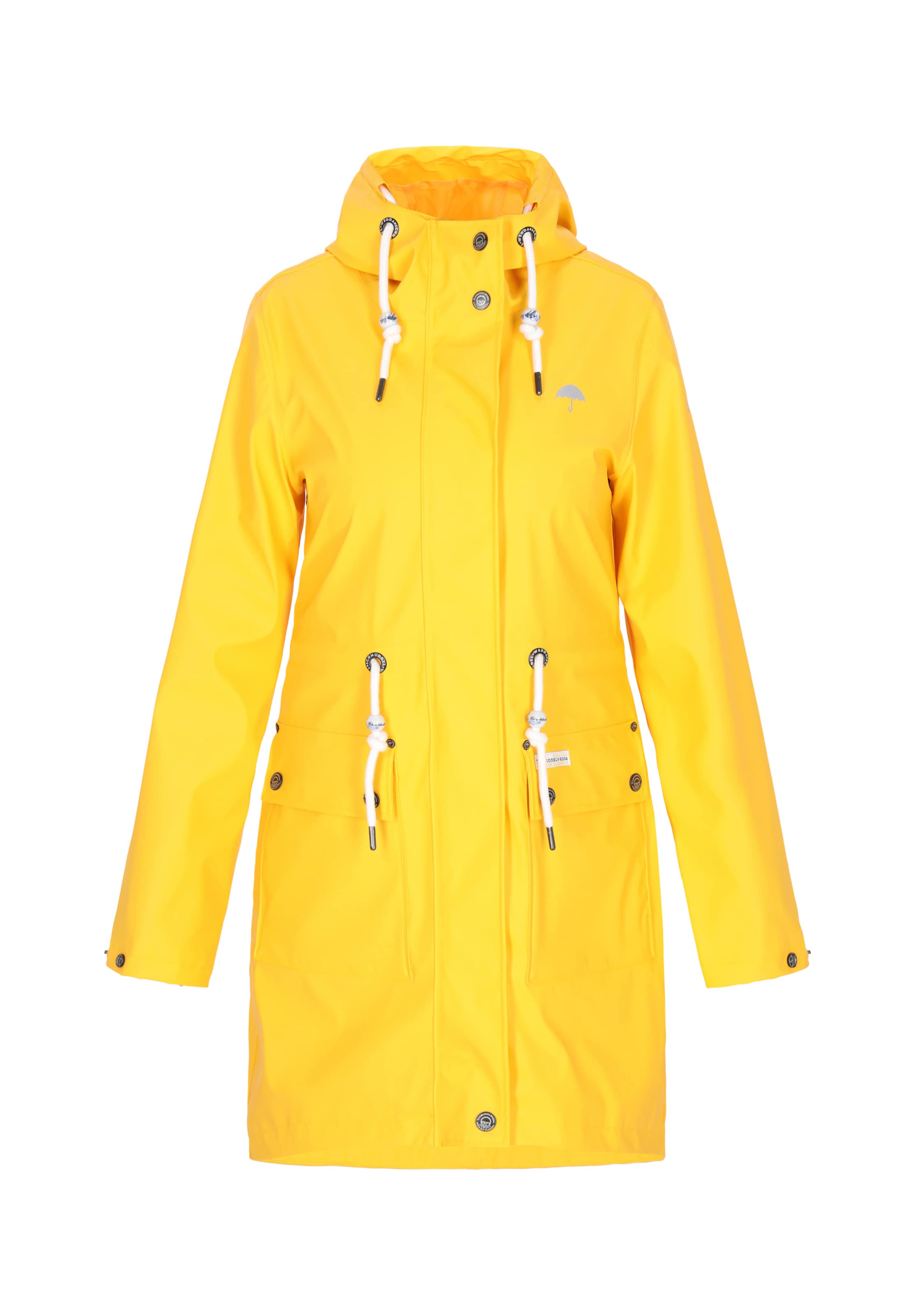 Schmuddelwedda Funkční kabát – žlutá: přední strana