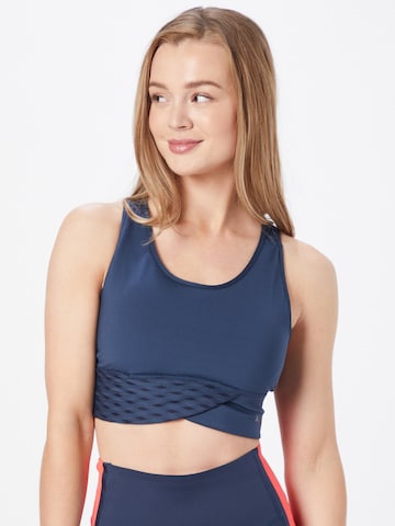 PUMA Bustier Sport bh in Blauw: voorkant