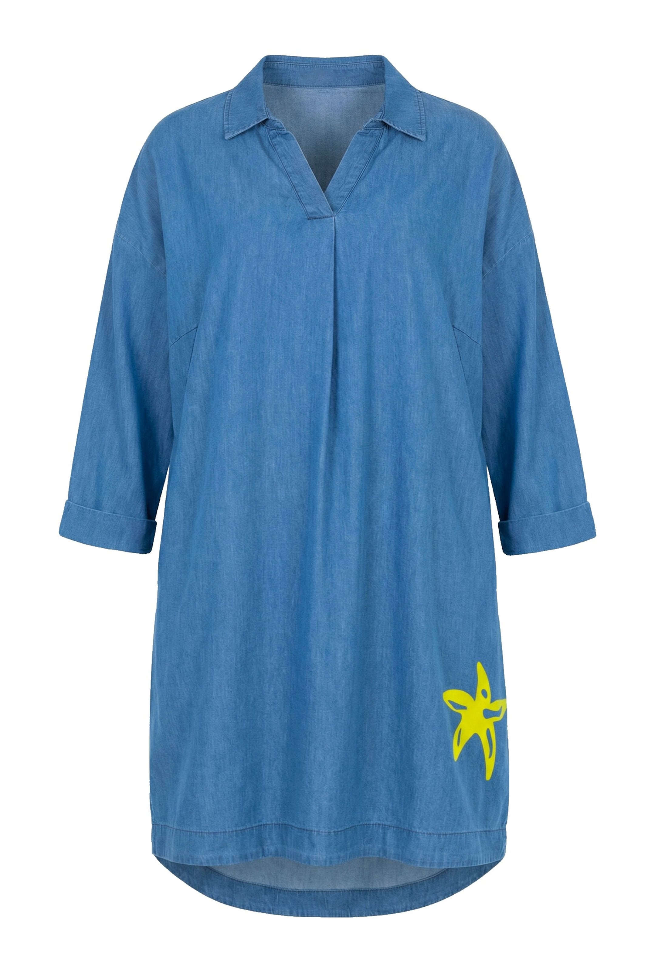 LAURASØN Jurk in de kleur Blauw denim, Productweergave