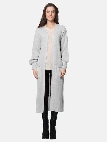 Elara Gebreide mantel in Grijs: voorkant