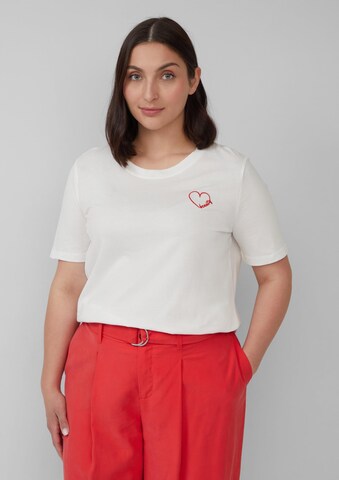 T-shirt s.Oliver en blanc : devant