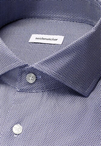 Coupe regular Chemise business 'Schwarze Rose' SEIDENSTICKER en bleu