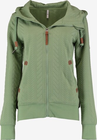 Hailys Zip-Up Hoodie 'Jessica' in Green: front