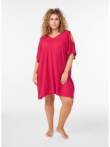 Swim by Zizzi Пляжное платье 'SLOW' в Ярко-розовый