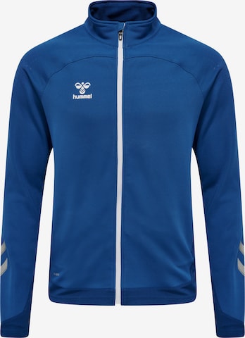 Hummel Athletic Zip-Up Hoodie 'Lead' in Blue: front