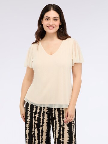 Chemisier Fiorella Rubino en beige : devant