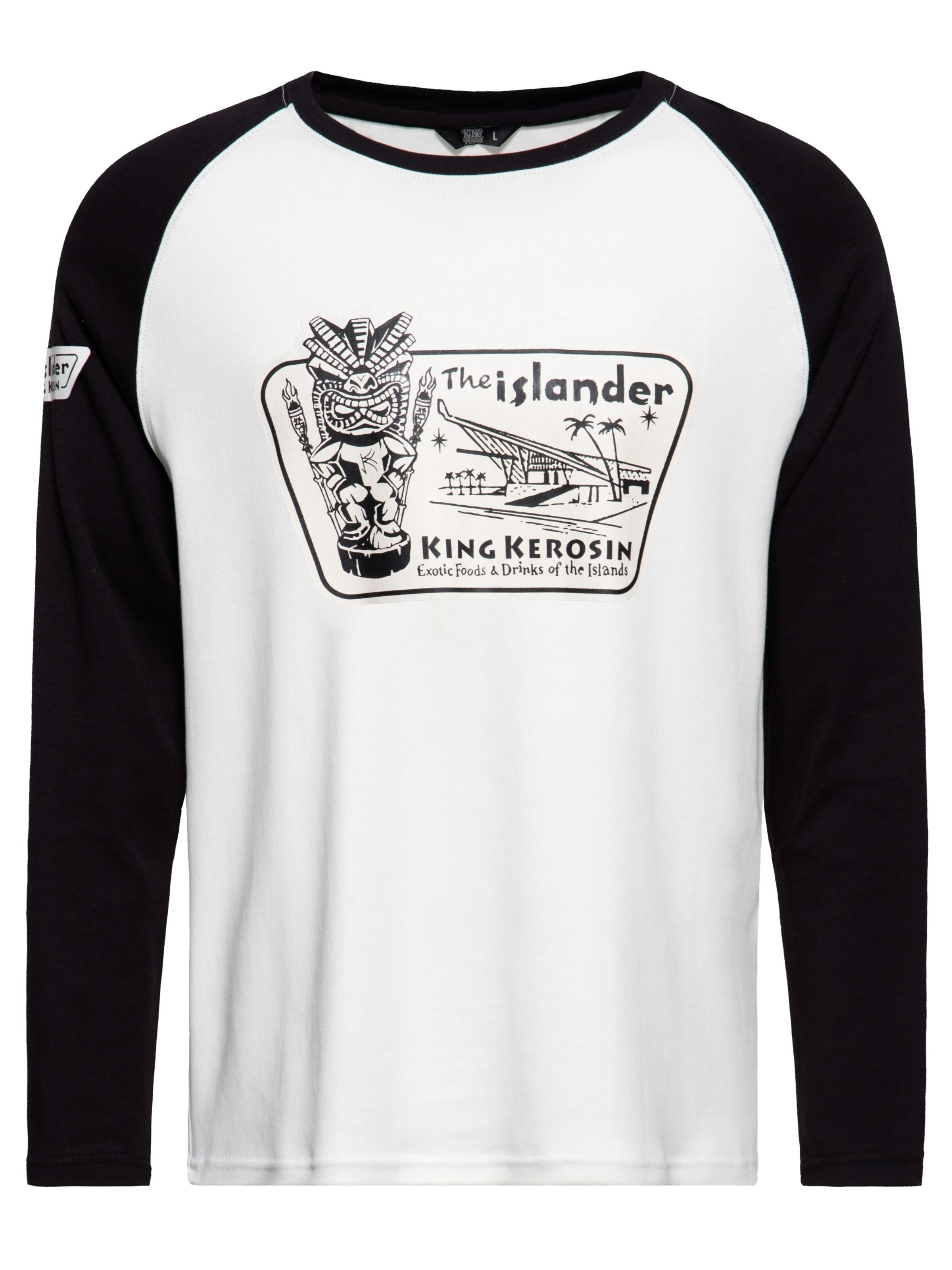 King Kerosin Shirt 'The Islander'‌‌‌‌‌‌‌‌‌ in Weiß: Vorderseite