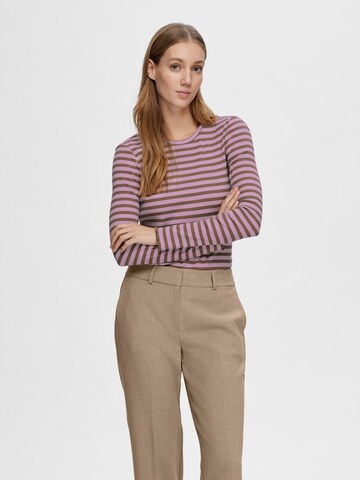 T-shirt SELECTED en rose : devant