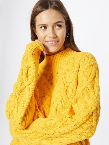 TOMMY HILFIGER Sweater 'RELAXED CABLE MOCK' in Orange