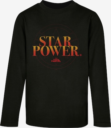 ABSOLUTE CULT Shirt 'Captain Marvel - Star Power' in Schwarz: predná strana