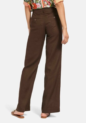 Bootcut Pantalon à plis 'Cornelia' Peter Hahn en marron