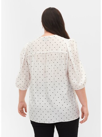 Zizzi - Blusa 'Ehuixi' en blanco