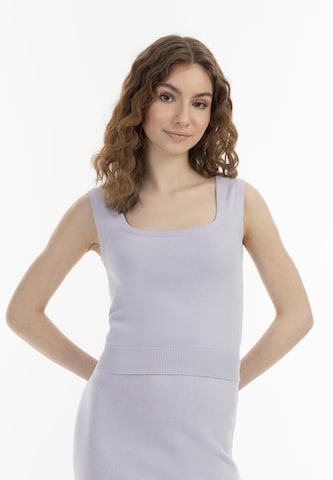 MYMO Knitted Top in Purple: front
