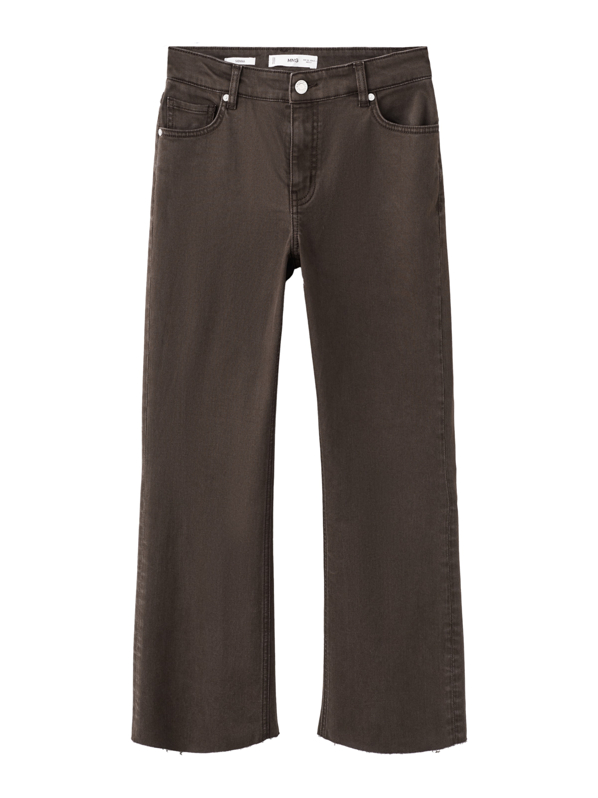 MANGO regular Jeans 'SIENNA' i brun: forside