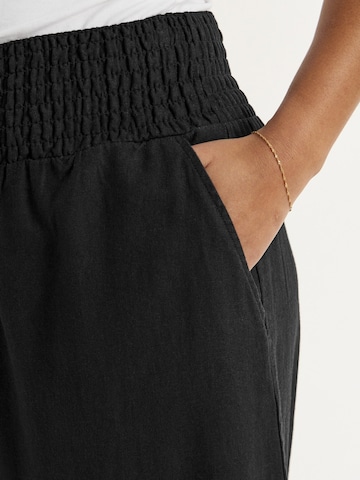 Cellbes of Sweden Loosefit Culotte aus Leinen- und Viskosemischung in Schwarz