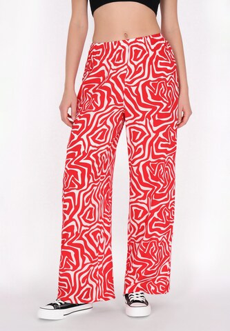 myMo ROCKS Wide leg Trousers in Red: front